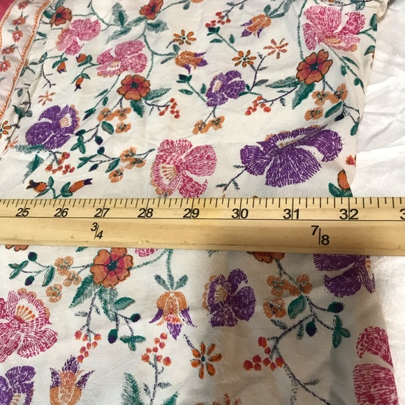 Woman Within Button Up Tunic Women’s Size 5X Multicolor Floral Long Bell Sleeves - Picture 14 of 16